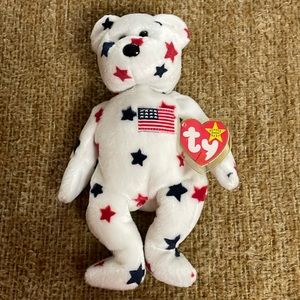Vintage Ty Original Beanie Baby Glory, Date of Birth July 4, 1997, With Tags